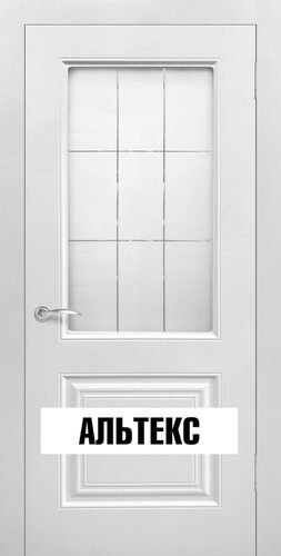 Межкомнатная дверь - Роял 2 остекленная Белый